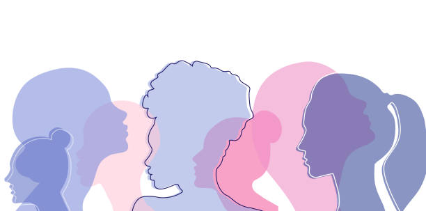 Women's history Month, March 2022, vector. Girl power in world.